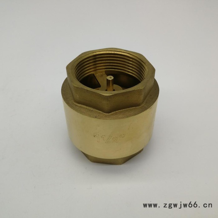 全铜立式止回阀内外丝弹簧式止回阀1寸**图5