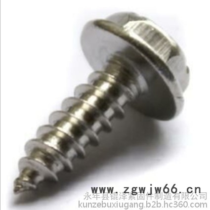 永年锟泽紧固件厂家专业批发M8-M16不锈钢法兰面自攻钉 规格有GB/T5285  欢迎来电咨询量大从优图3
