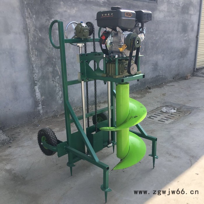 整地刨坑打穴机 金佳手推柴油打洞机 弹簧式机架挖坑机型号图5