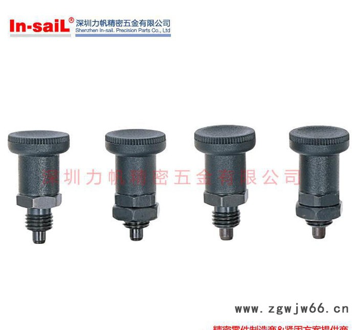 螺纹部短型树脂旋钮 分度定位销 PXSA型黑色尼龙弹簧锁销图3