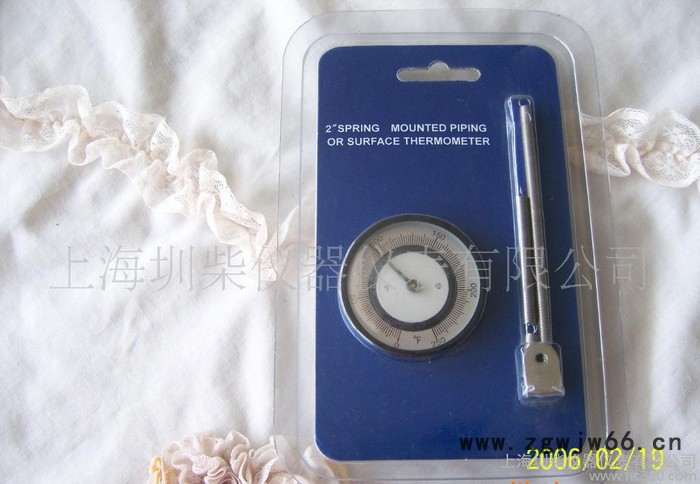 2"   塑壳低温弹簧固定特种双金属表面温度计图2