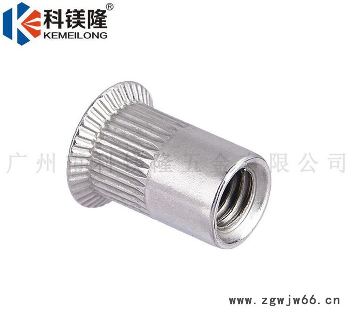 科镁隆定做薄板材连接紧固件不锈钢沉头滚花条纹拉铆螺母防滑拉帽图3