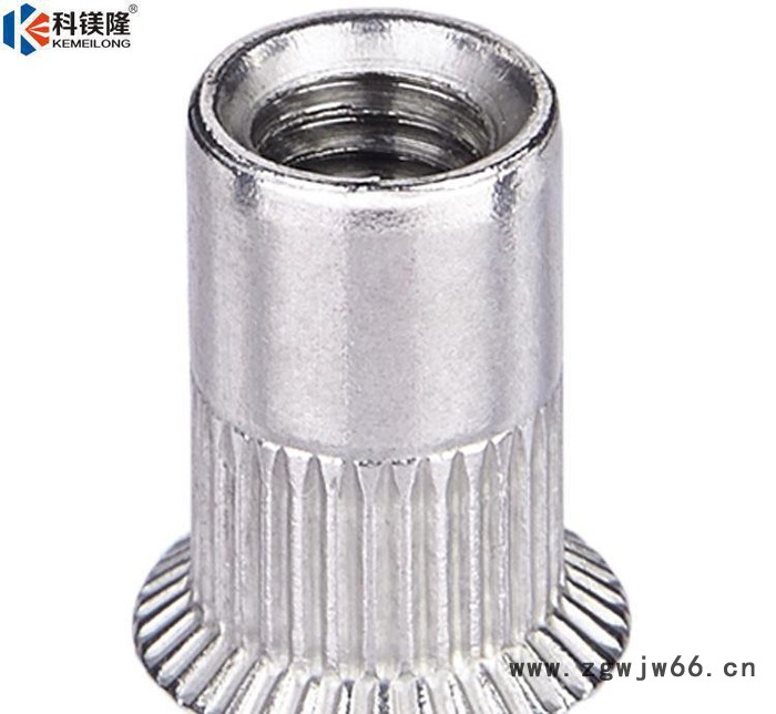 科镁隆定做薄板材连接紧固件不锈钢沉头滚花条纹拉铆螺母防滑拉帽图2