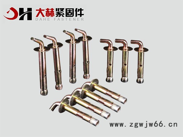 大赫直销镀彩膨胀钩 热水器专用膨胀螺栓挂钩 重型膨胀螺栓邯郸市大赫紧固件制造有限公司专业制造碳钢暖气膨胀托钩大量现货供应图3