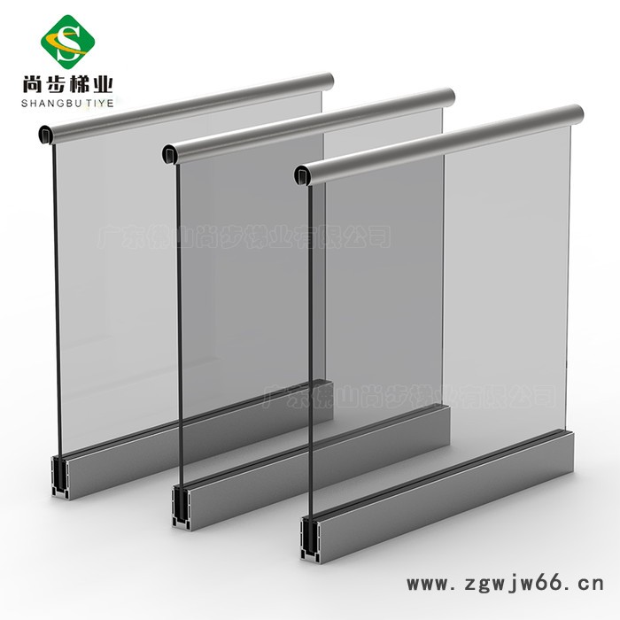 尚步梯业铝合金玻璃固定底槽U型铝槽62*102/67*102楼梯预埋玻璃扶手卡槽固定边框带铝合金本色喷涂配紧固件胶条饰盖图2