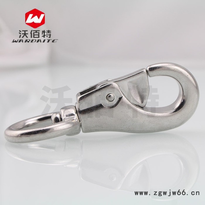 沃佰特 304不锈钢 弹扣挂钩 牛头钩 承重钩 弹簧钩图2