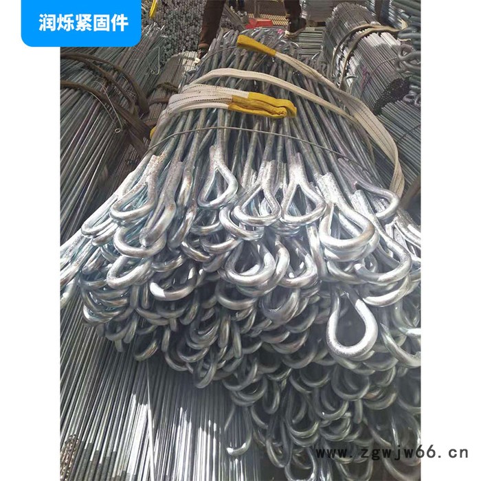 润烁紧固件拉条**钢结构镀锌斜拉条 镀锌地脚螺栓 订做斜拉条 1-3米 镀锌国标全扣丝...图3