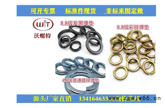 广东惠州沃螺特 弹簧垫圈/镀锌/彩锌弹垫/黑色弹垫/GB93/大量现货供应/厂家直发图4