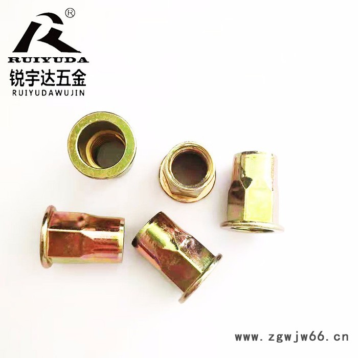 平头半六角拉帽 不锈钢彩锌拉铆螺母 铁拉帽 不锈钢拉帽 半六角不锈钢拉帽 国标德标紧固件图5