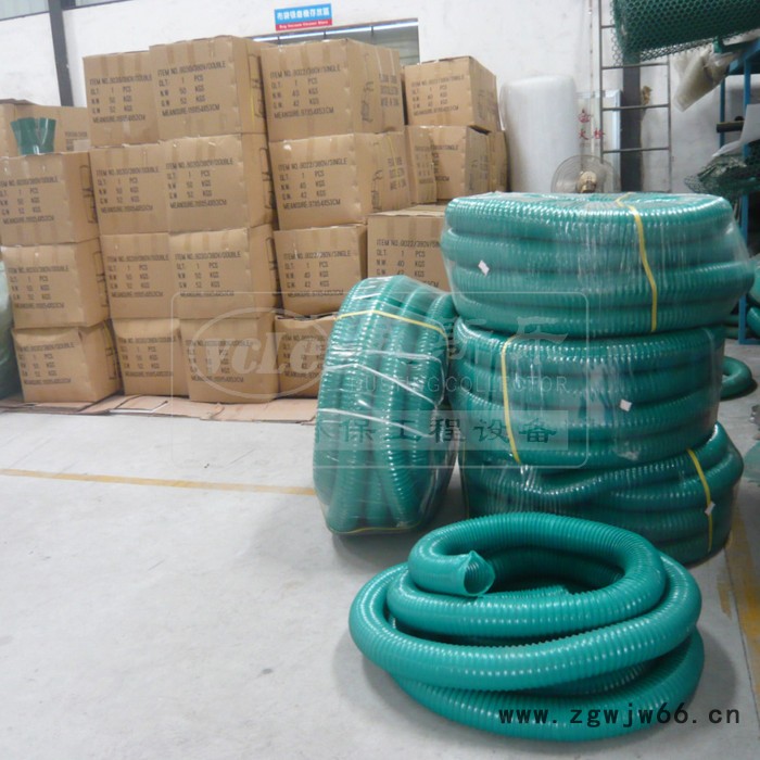 吸尘伸缩软管 PVC塑胶螺旋软管 钢圈加强筋伸缩弹簧吸尘管品**良图5