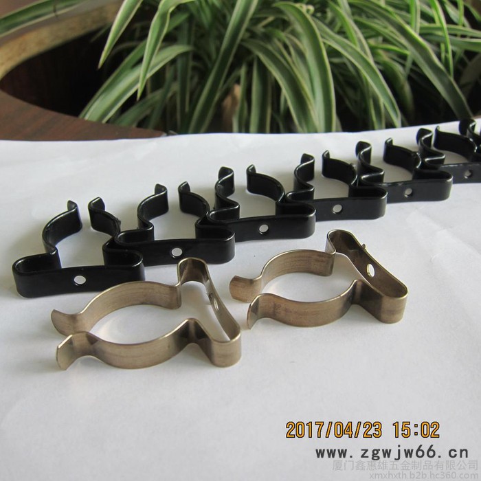 鑫惠雄TP11  吸顶灯环形灯管夹 不锈钢浸塑片弹簧 支架 T8卡扣图4