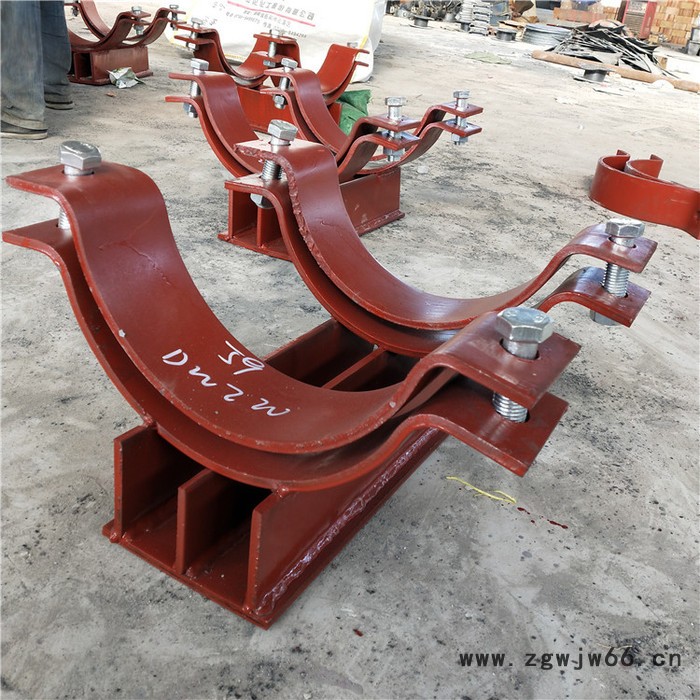 卡箍型滑动管托 重型管夹 常规弹簧支吊架 志昂管道图2