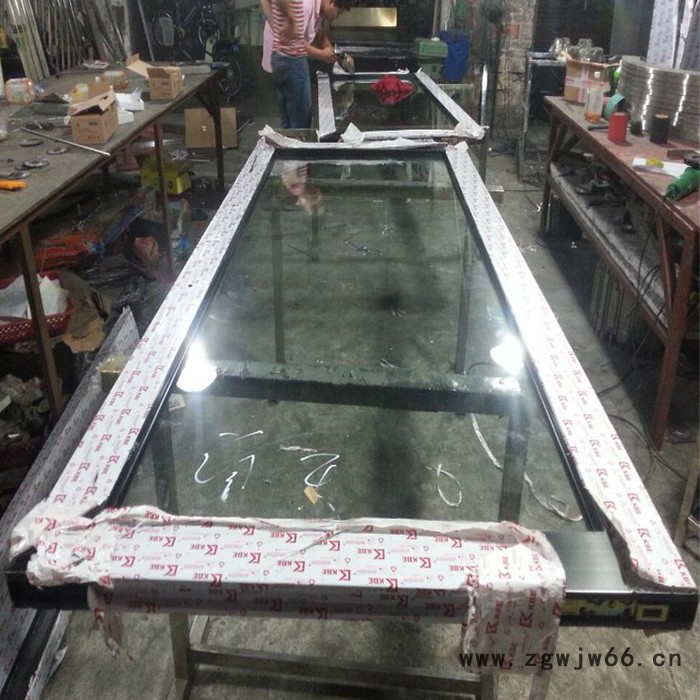 吉达旺定制非标酒店拉丝玫瑰金不锈钢玻璃推拉门 售楼部拉丝红古铜不锈钢玻璃大门 会所仿古铜地弹簧门 不锈钢玻璃门图4