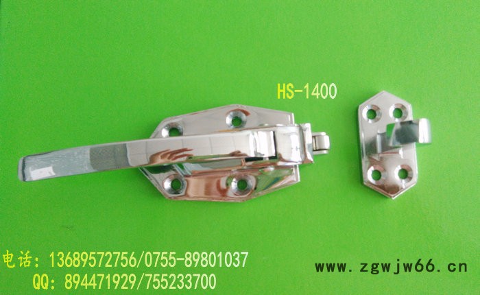 红顺兴HS-1400拉手锁 冰柜门锁 冷冻库锁冷藏门拉手 弹簧门锁冰库合页 重型凹凸门锁图4