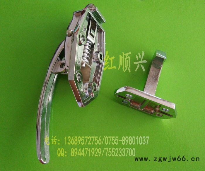 红顺兴HS-1400拉手锁 冰柜门锁 冷冻库锁冷藏门拉手 弹簧门锁冰库合页 重型凹凸门锁图3