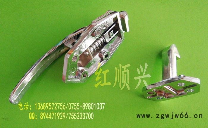 红顺兴HS-1400拉手锁 冰柜门锁 冷冻库锁冷藏门拉手 弹簧门锁冰库合页 重型凹凸门锁图2