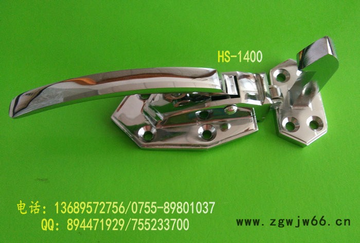 红顺兴HS-1400拉手锁 冰柜门锁 冷冻库锁冷藏门拉手 弹簧门锁冰库合页 重型凹凸门锁
