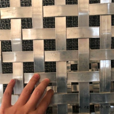 钢丝弹簧编织装饰网 配色镂空金属板 波浪斜纹金属网格 红铜合股隔断