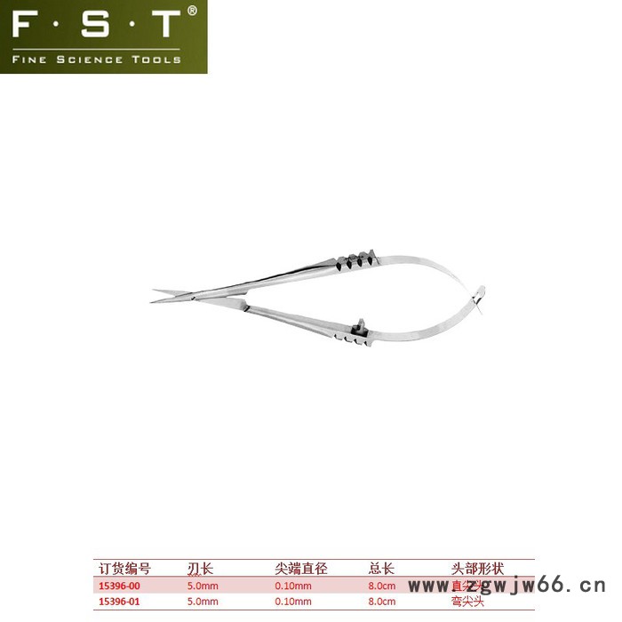 FST弹簧剪15396-01 Moria弹簧剪9601 代理FST动物手术器械图2