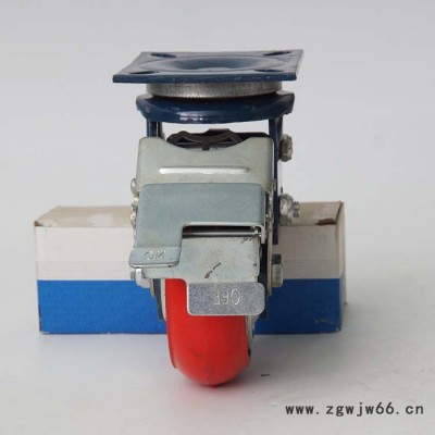 茗佳 厂家** 聚氨酯脚轮 万向脚轮 圆弧铁芯弹簧脚轮 耐磨减震轮