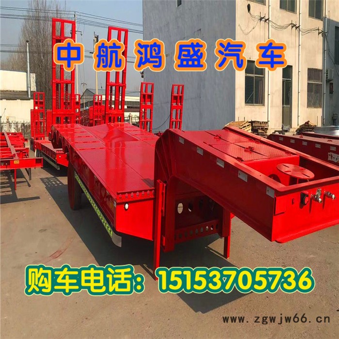 13米弹簧爬梯式半挂车_琼山_13米挖机板车弹簧爬梯_拖挂车图5