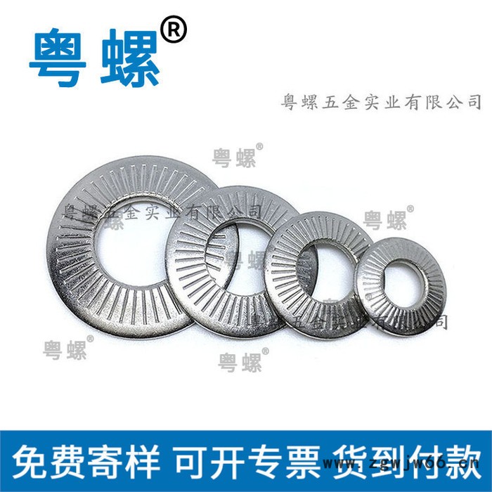 304不锈钢 带齿防滑垫片 湛江单面花形垫片生产厂家 粤螺定做鞍形弹簧垫圈图4