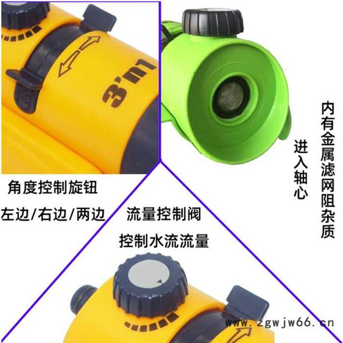 摇摆喷头塑料三合一草坪全自动洒水器 园林自动摇摆洒水器喷头图4