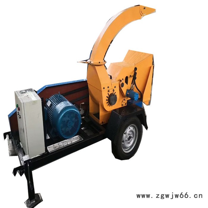 泰丰小型高效木材切片粉碎机 高喷头树枝切片机多功能木头粉碎机图2