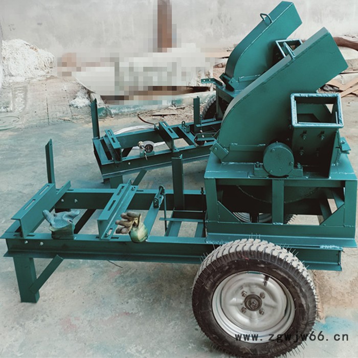 泰丰小型高效木材切片粉碎机 高喷头树枝切片机多功能木头粉碎机图5