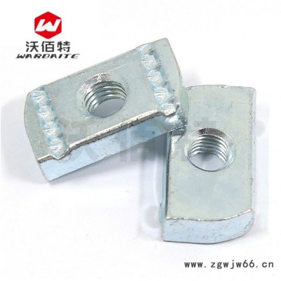 弹簧螺母 块压块螺帽镀锌塑料卡套C型钢光伏M6M8M10M12