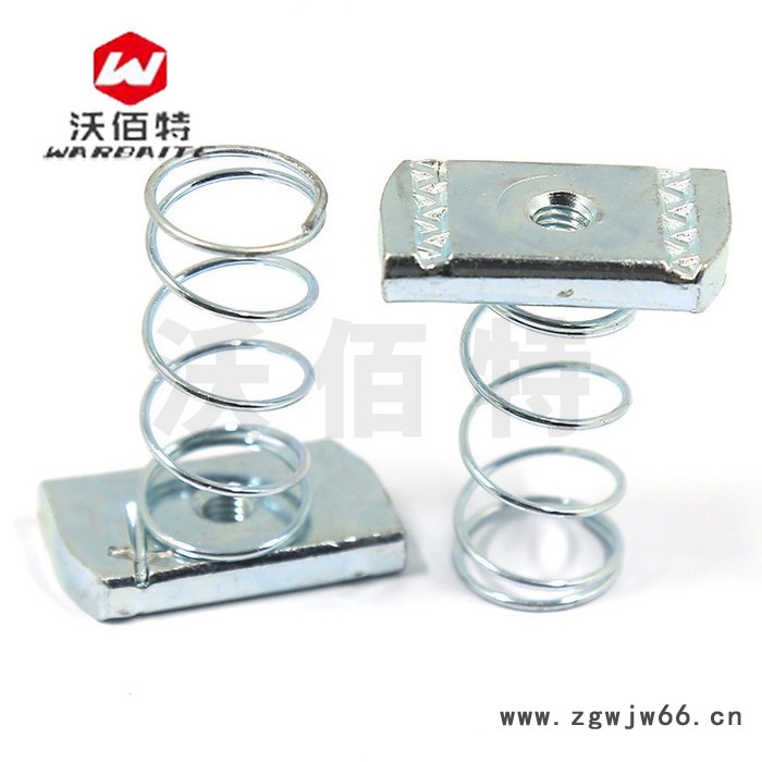 弹簧螺母 块压块螺帽镀锌塑料卡套C型钢光伏M6M8M10M12图3