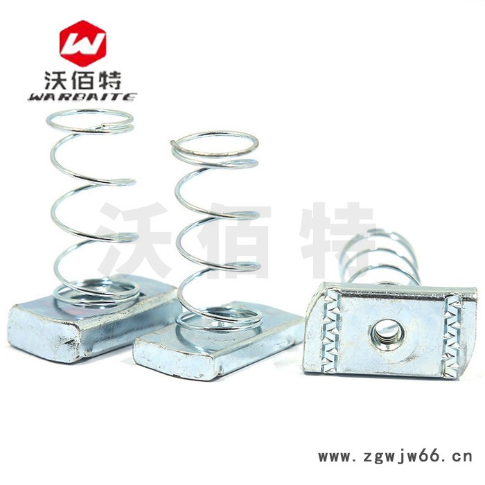 弹簧螺母 块压块螺帽镀锌塑料卡套C型钢光伏M6M8M10M12图4