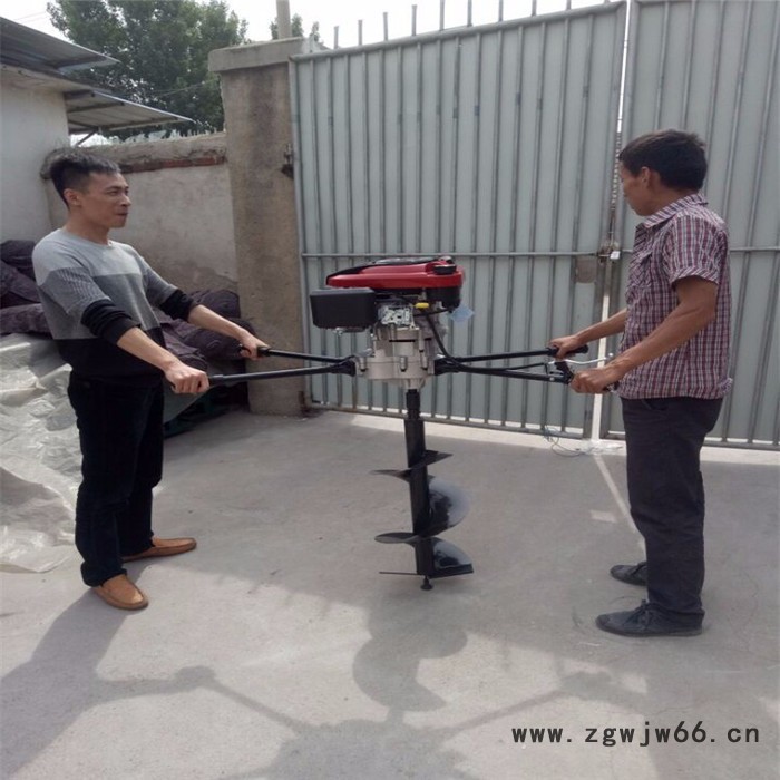 196四冲程汽油挖坑机 弹簧螺旋式支架式树苗挖坑机图8