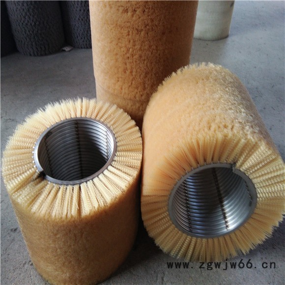 钢带酸洗尼龙刷辊磨料丝弹簧刷辊波纹丝酸洗线钢带缠绕滚刷双钢带缠绕内焊接图8