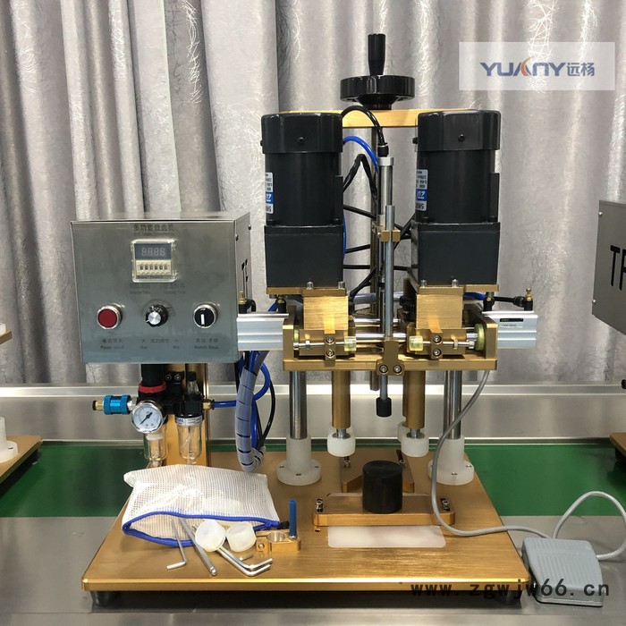 远杨机械 拧盖机 鸭嘴盖旋盖机 半自动喷头盖锁盖机图6