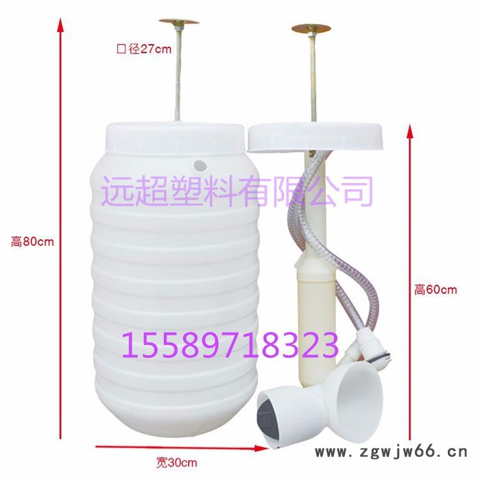 甘肃农村厕所改造配件 冲厕器杆 水封 喷头 防臭器 弹簧 堆丝 脚踏片图2