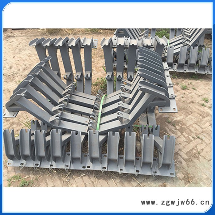 树德DT11型 槽型支架 调心托辊支架 深槽型托辊支架 弹簧板式缓冲托辊支架 不锈钢托辊支架图4