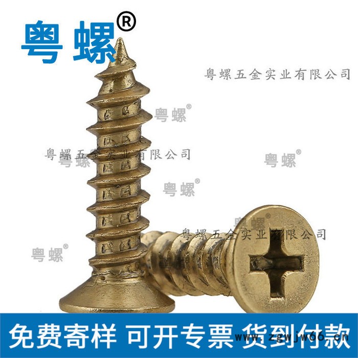 黄铜自攻螺丝钉 中山全铜仿古木螺丝 家具纯铜螺丝 粤螺弹簧螺母图4