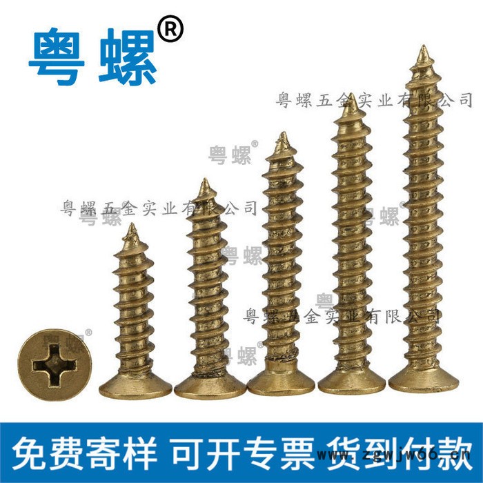 黄铜自攻螺丝钉 中山全铜仿古木螺丝 家具纯铜螺丝 粤螺弹簧螺母图2