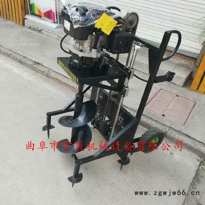 支架弹簧式挖坑机 宇晨植树挖坑钻孔机螺旋打孔机 厂家图5