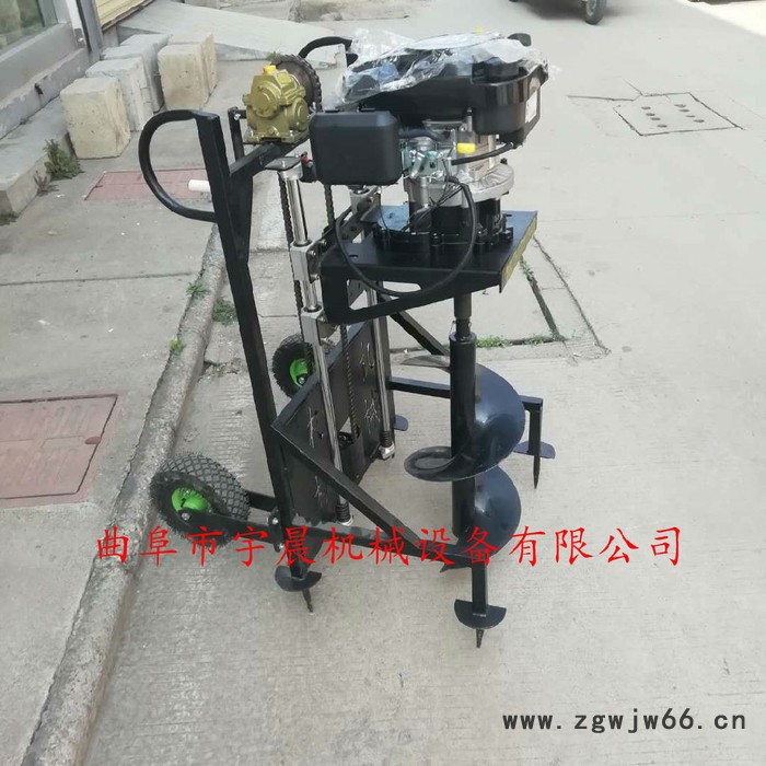 支架弹簧式挖坑机 宇晨植树挖坑钻孔机螺旋打孔机 厂家图3
