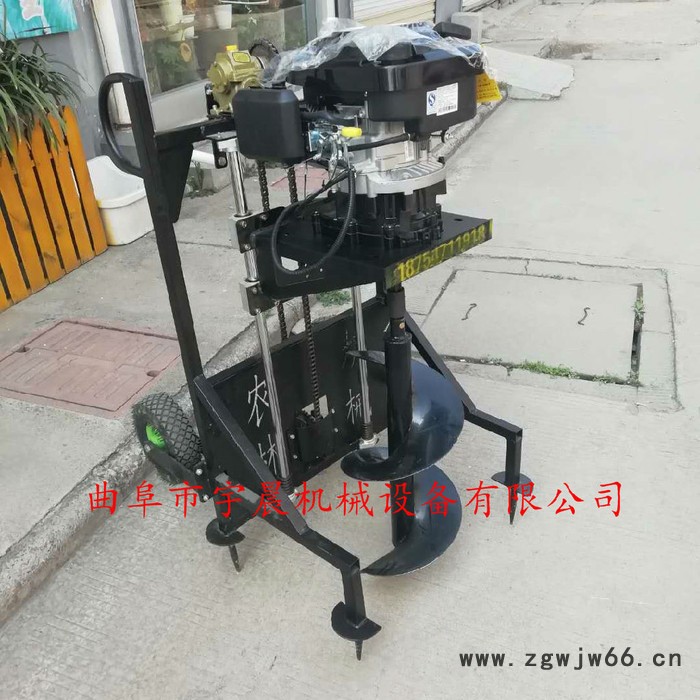 支架弹簧式挖坑机 宇晨植树挖坑钻孔机螺旋打孔机 厂家图2