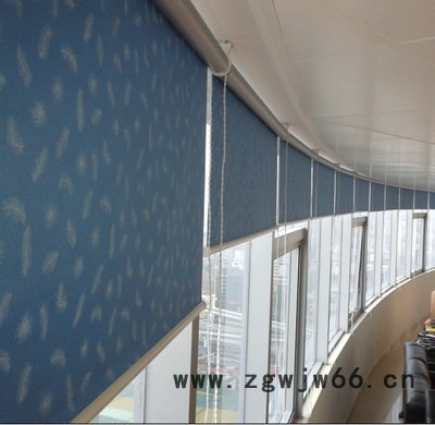 雅洁 办公卷帘全遮光卷帘 家用办公加厚拉珠式/弹簧式半自动 防水防油窗帘图7