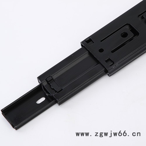 伟标工厂直销冷轧钢材缓冲滑轨 三节阻尼滑轨双弹簧缓冲导轨图3