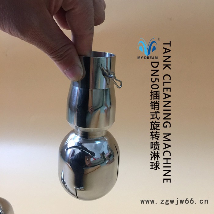 插销式旋转喷淋球316L10-50型号内外镜面抛光清洗容器罐用喷头图4