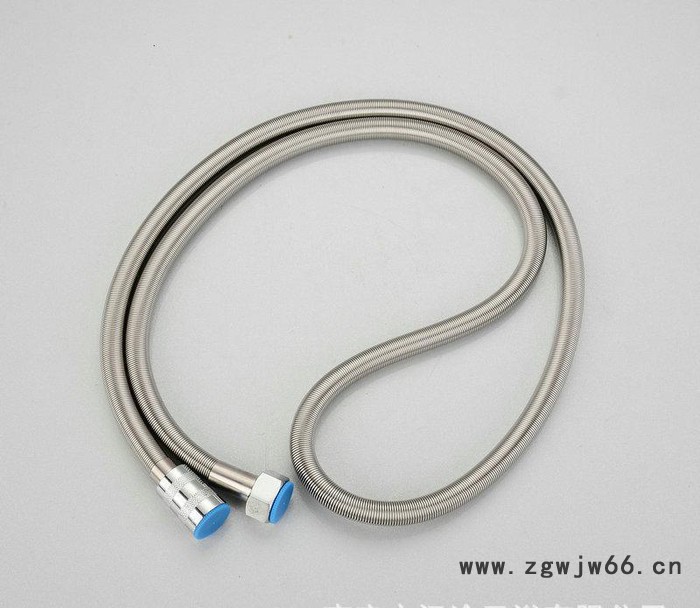 耐高温弹簧花洒软管 防爆接头金属软管 卫浴金属波纹软管图2