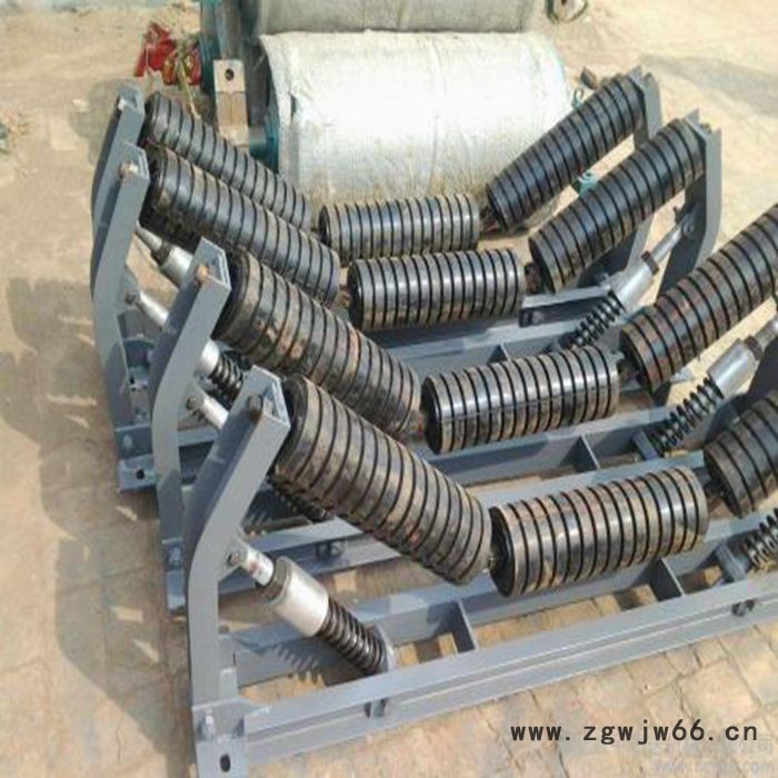 缓冲托辊 输送机槽型辊 弹簧缓冲托辊 槽型可调心托辊图2