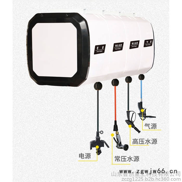智创ZC-04高压、水、气、电四合一组合鼓 洗车气鼓花园喷雾器壁挂拉伸喷头图2