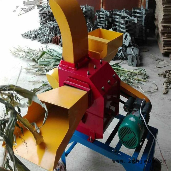 万轮**  多功能小型电动干湿秸秆牧草铡草机高喷头式秸秆粉碎机电动各种型号饲料铡草机图7