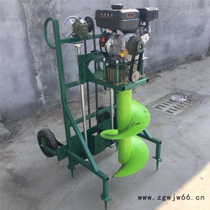 96四冲程汽油挖坑机 弹簧螺旋式地钻机品牌 启航挖坑机